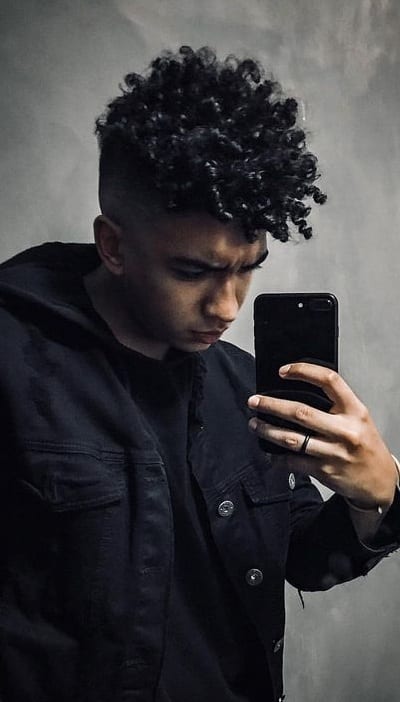 best curly high top fade