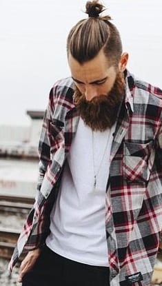 best top knots with beard