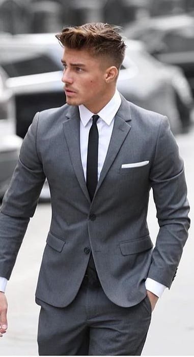 dark grey outfit light skin tone men should style