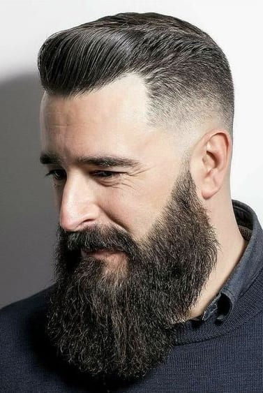 fade with beard