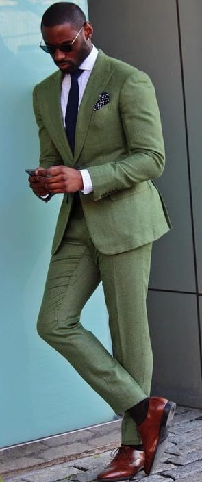 green suit