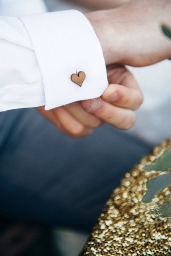 heart cufflinks