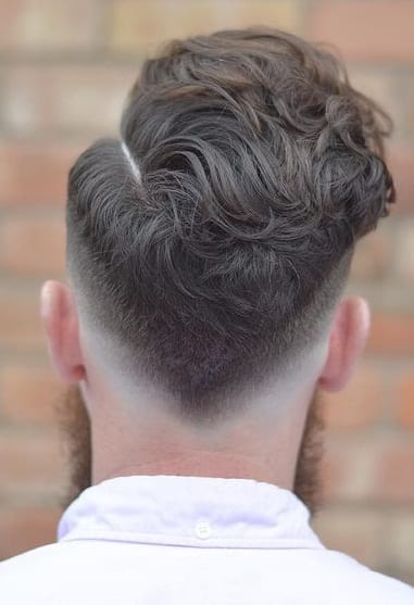 wavy fade side part