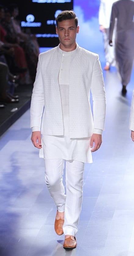 Shoes on sales white jodhpuri suit