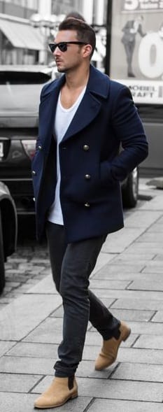 Navy pea coat