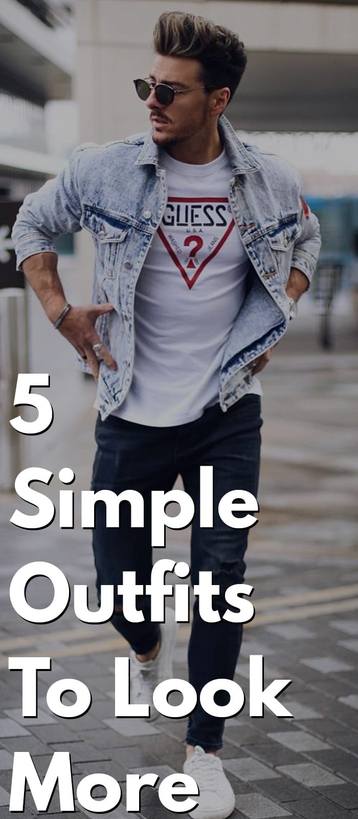 Outfits That Make You Look More Muscular - Short Sleeve T-shirt, Balanced Outfit, White Shirt, etc