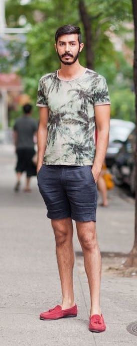 T-shirt + Shorts + Loafer-Minimalist Wardrobe