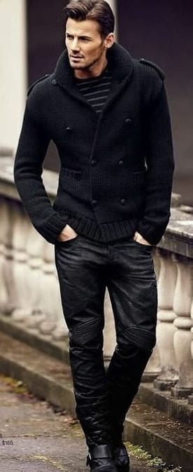 black pea coat