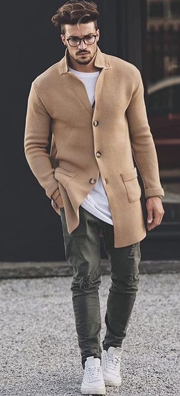 brown outfit-Medium skin tone men style