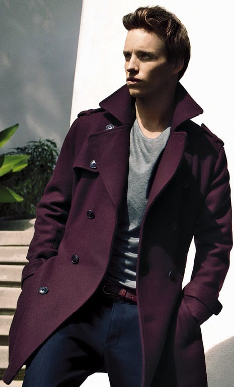 burgundy pea coat