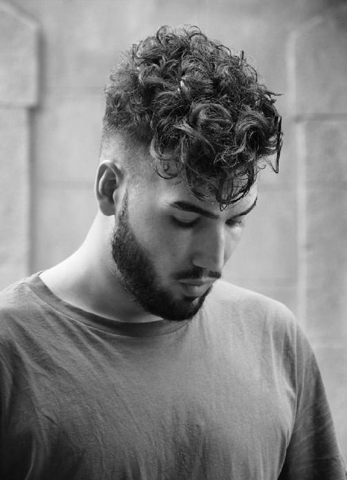 curly fade hair