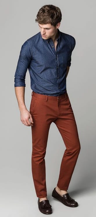 dark rust chino