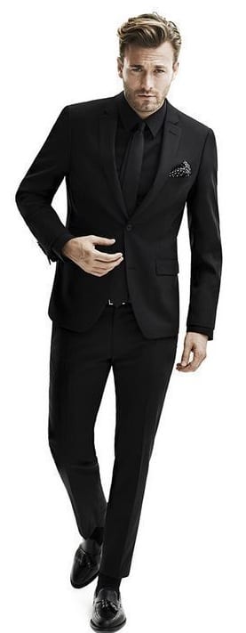 full black suit