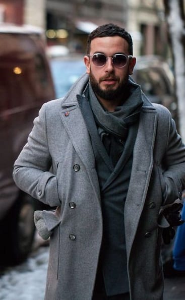 grey pea coat