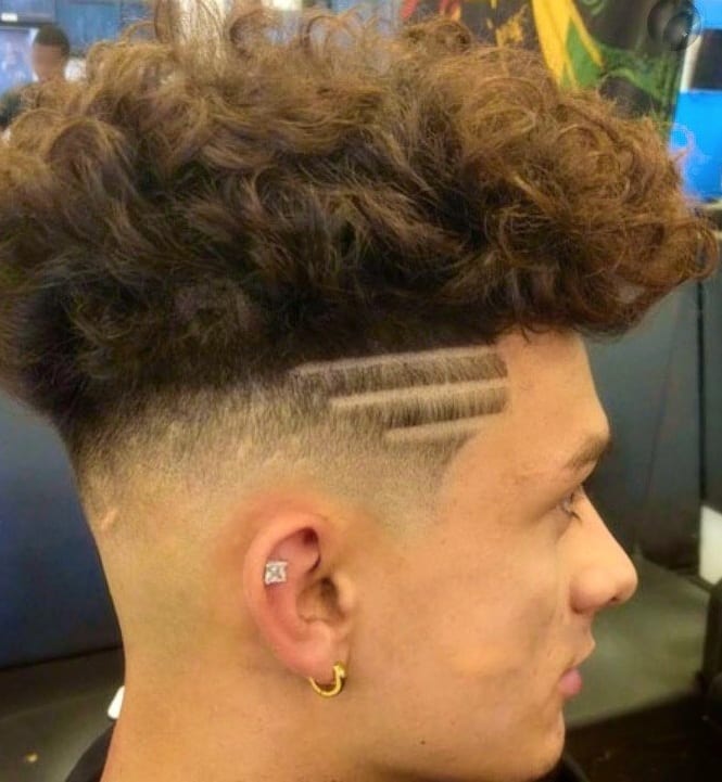 high volume side shaved curly