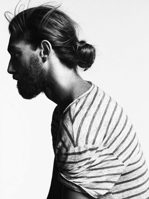 messy low man bun hairstyles