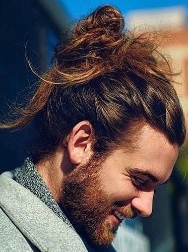 messy man bun hairstyles