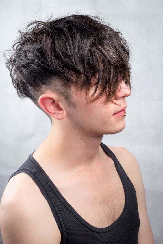 messy undercut hairstyle