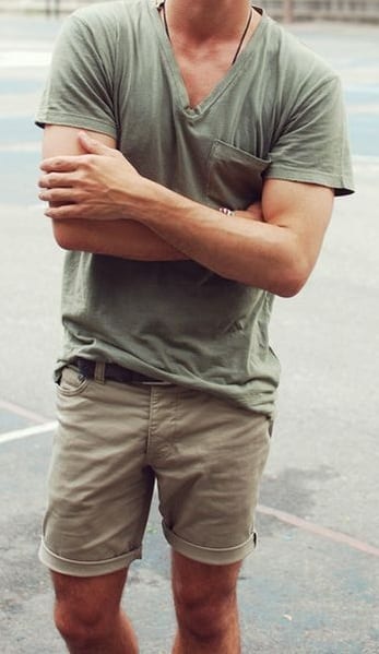 olive t shirt- Medium skin tone men avoid