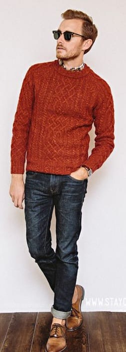 rust sweater