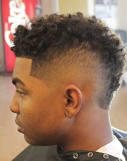 short curly mohawk