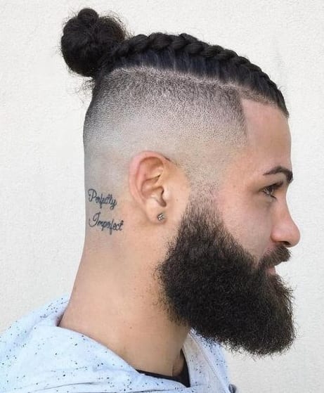 side shaved top knot