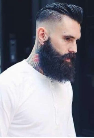 skin fade mohawk beard