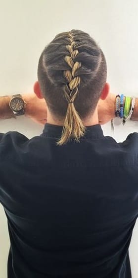 undercut braided ponytail