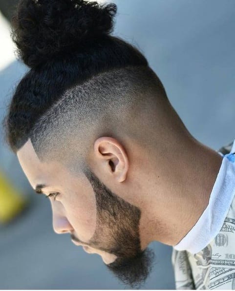 undercut man bun