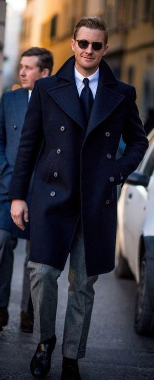 vintage navy pea coat