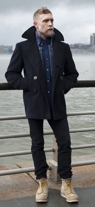 Vintage pea coat mens new arrivals