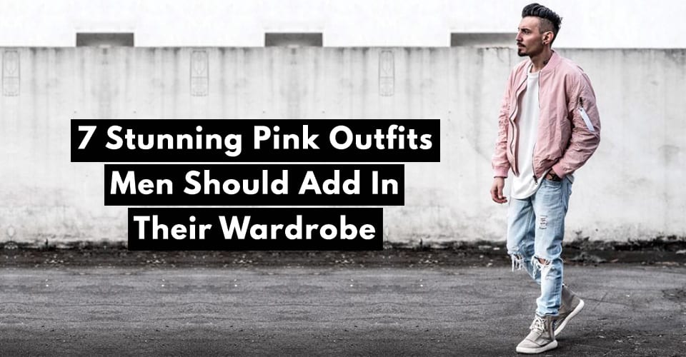 Mens pink sweater clearance outfit