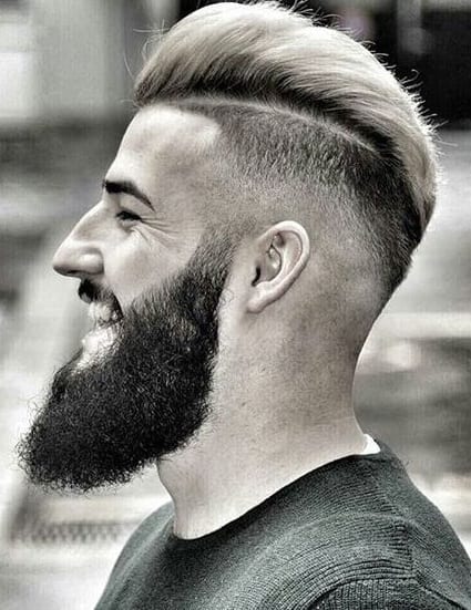 beard and disconnected pomp
