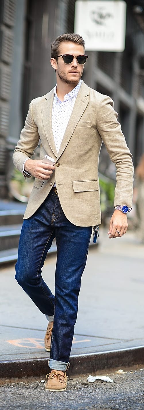 beige blazer for men