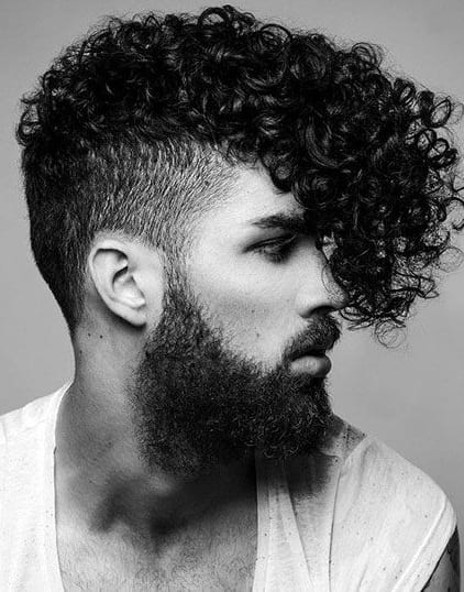 long curly undercut