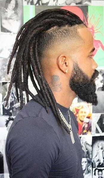 long hair dreadlock mohawk