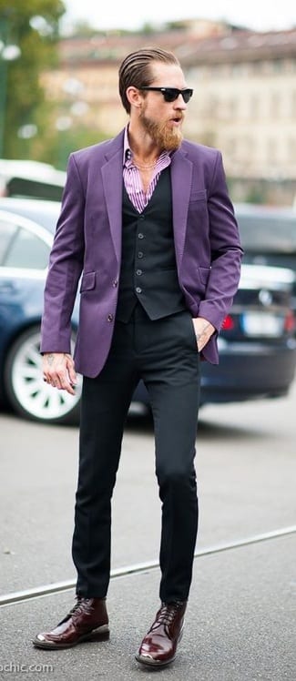 outfit colour combination- purple