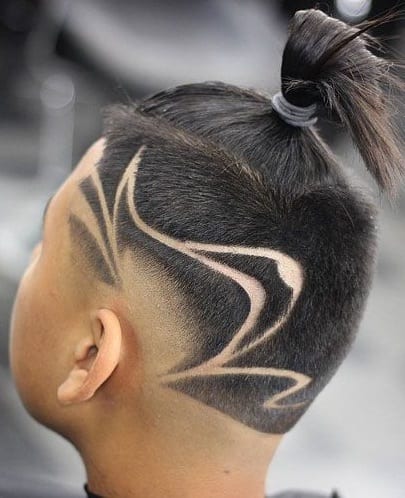 top knot undercut design