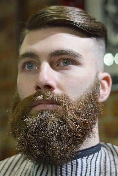 undercut classy beard