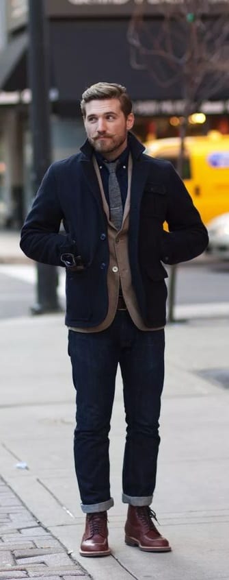 men's oval body type outfit