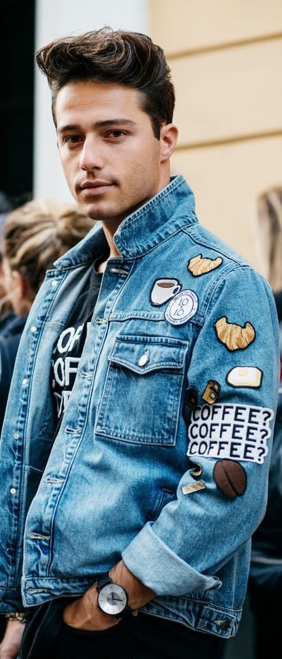 Denim Jacket Patch Outfit For Men