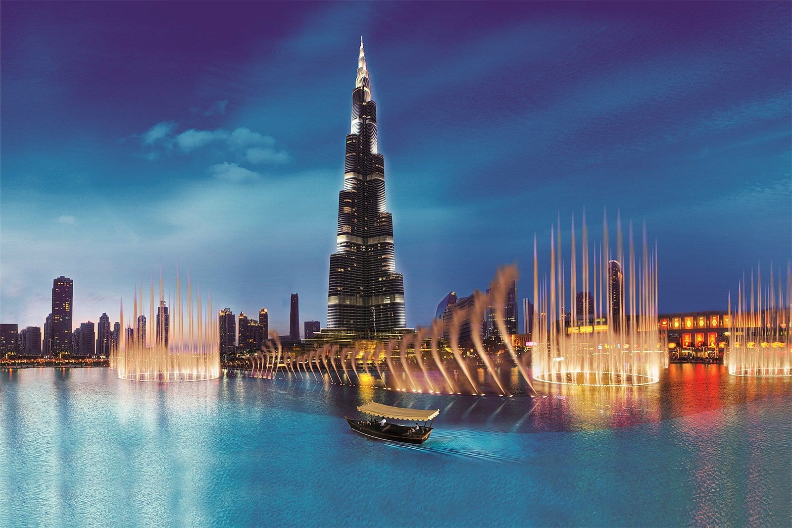 Dubai fountain show at dubai mall