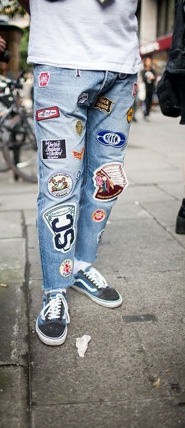 Patch Denim Outfit For Men