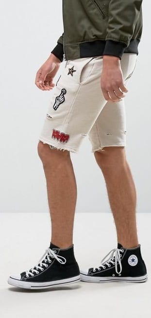 Patch Shorts Outfit For Men