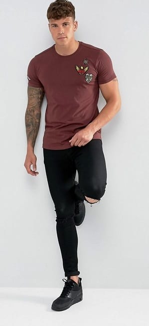 T-shirt Patch Outfit For Men