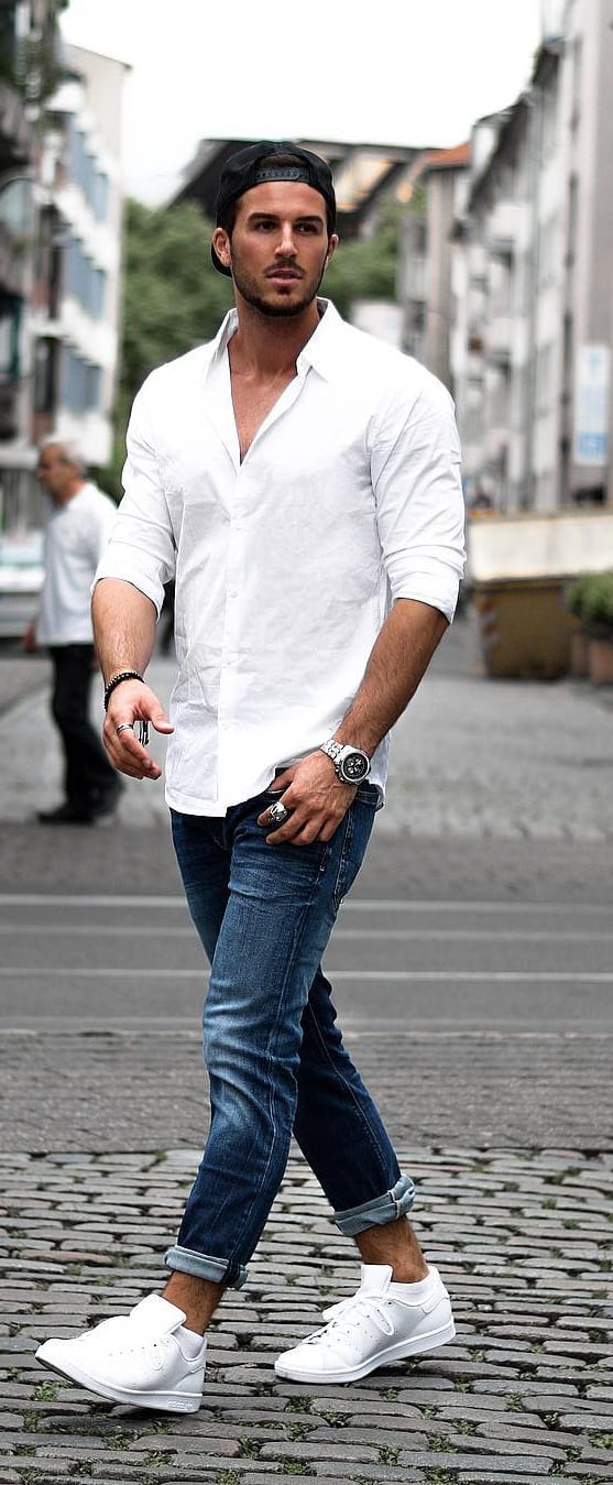 andre merzdorf White Shirt look