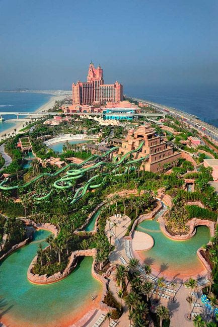 best waterparks and aquarium in dubai - aquaventure dubai