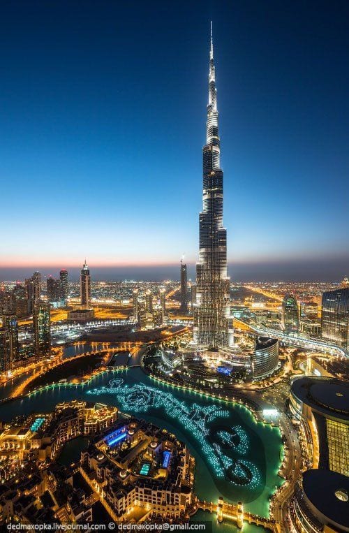 burj khalifa best view at night