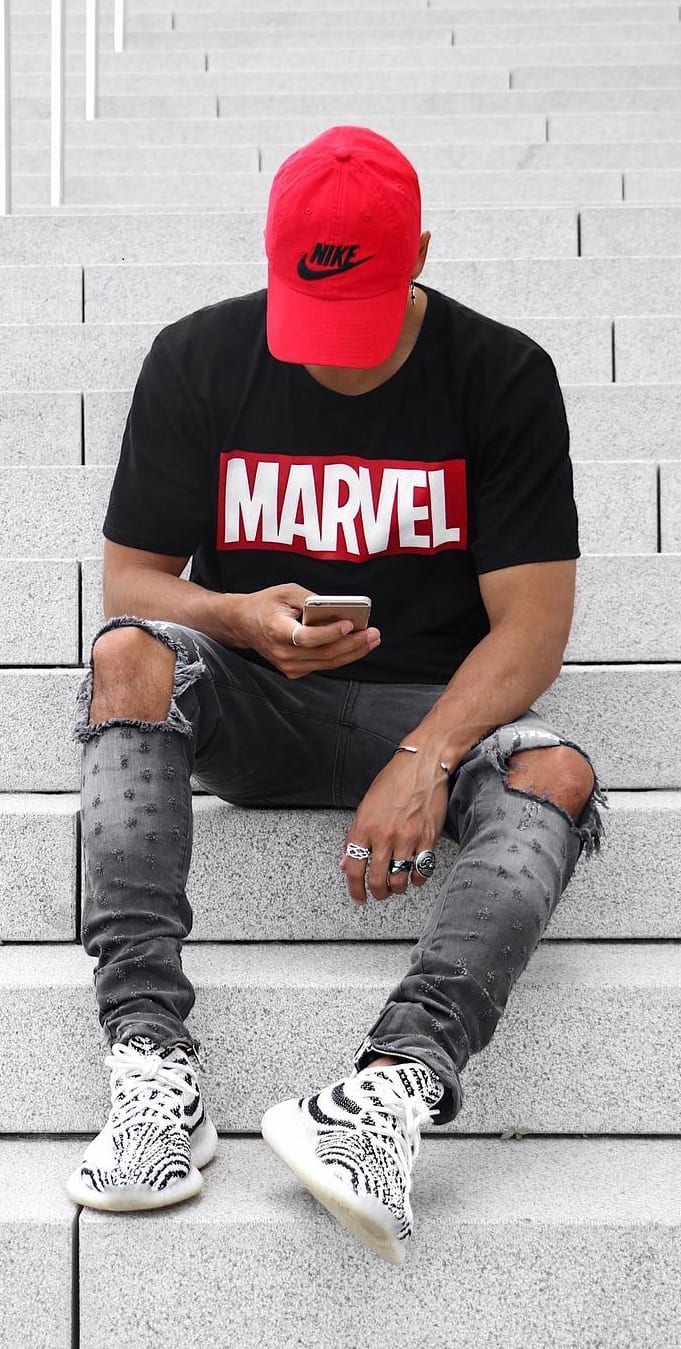 simple yeezy outfits for men