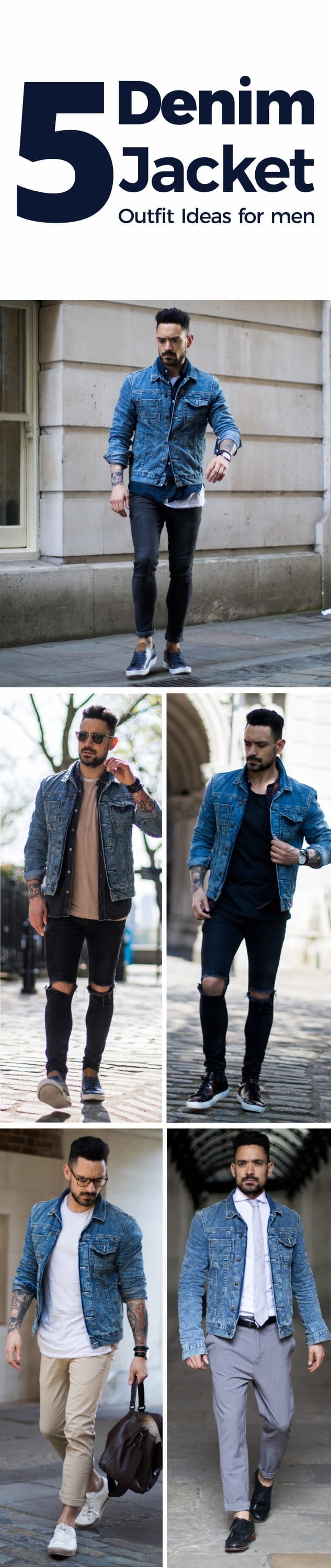 5 denim jacket outfit for men